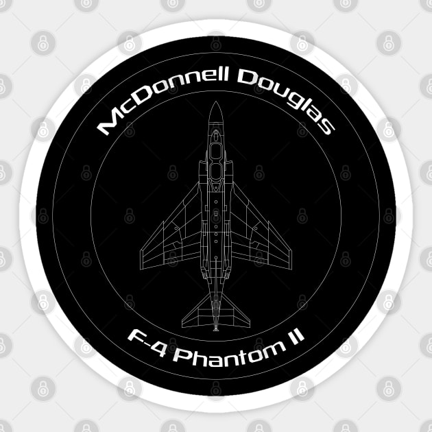 McDonnell Douglas F-4 Phantom II Sticker by BearCaveDesigns